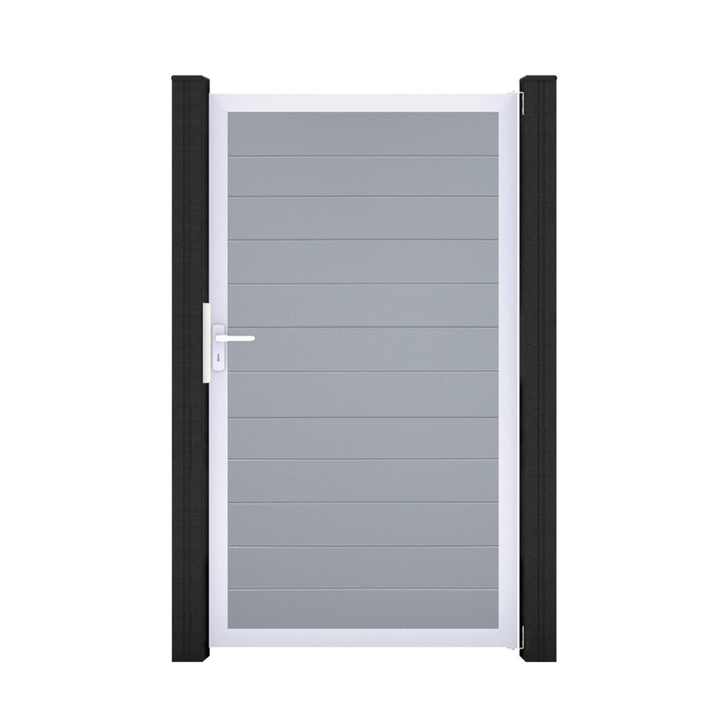 Einzeltor 'BasicLine' Universal DIN silbergrau/silber 100 x 180