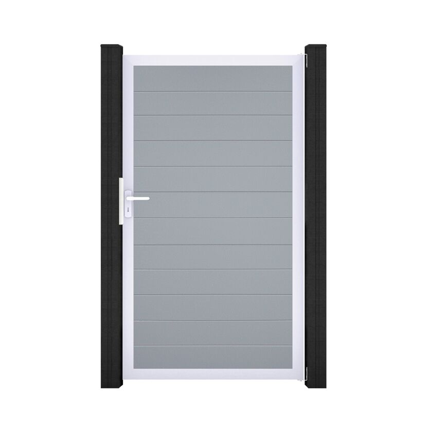 Einzeltor 'BasicLine' Universal DIN silbergrau/silber 100 x 180