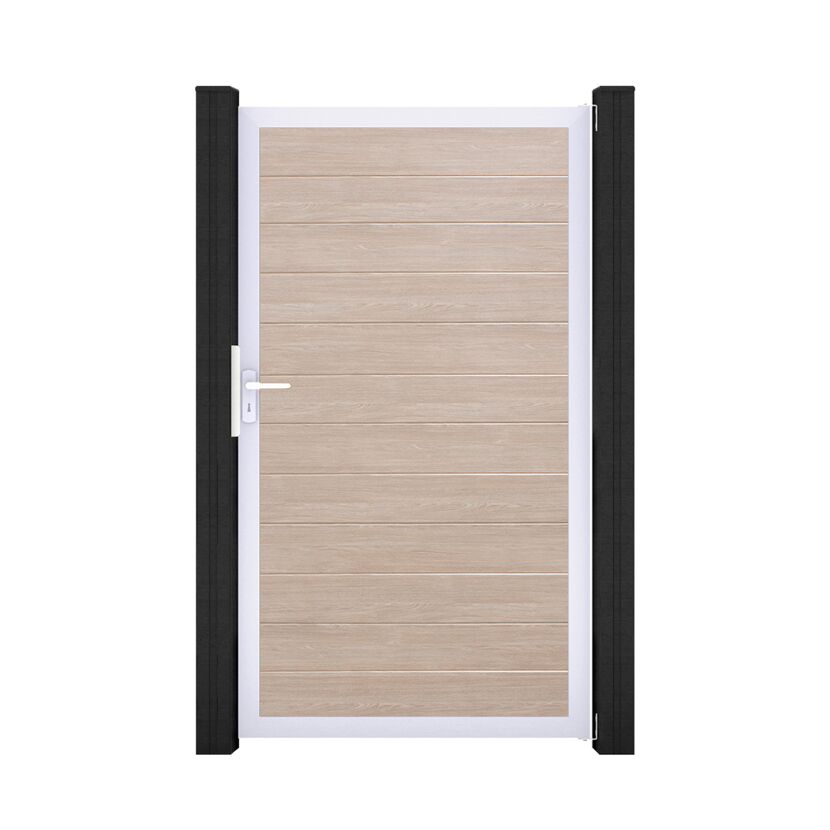 Einzeltor 'BasicLine' Universal DIN Eichefarben hell/silber 100 x 180 cm