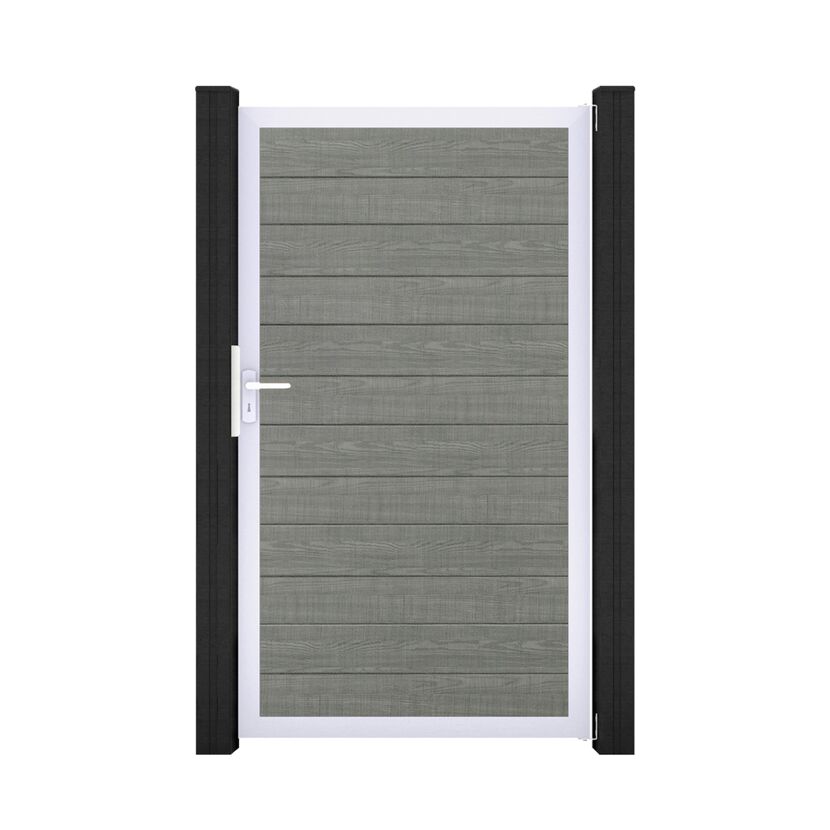Einzeltor 'BasicLine' Universal DIN grau/silber 100 x 180 cm