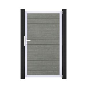 Einzeltor 'BasicLine' Universal DIN grau/silber 100 x 180 cm