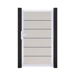 Einzeltor 'BasicLine Premium' Universal DIN weiß/silber 100 x 180 cm