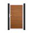 Einzeltor 'BasicLine Premium' Universal DIN Eichefarben dunkel/silber 100 x 180 cm