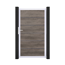 Einzeltor 'BasicLine Premium' Universal DIN dark oak/silber 100 x 180 cm