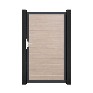 Einzeltor 'BasicLine' Universal DIN Eichefarben hell/anthrazit 100 x 180 cm