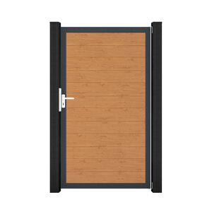 Einzeltor 'BasicLine' Universal DIN Eichefarben Braun/anthrazit 100 x 180 cm