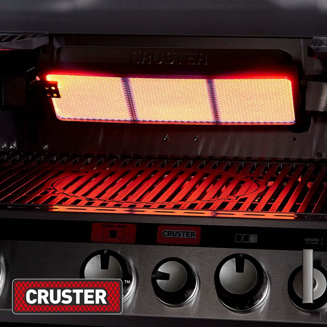 Gasgrill 'Cruster IK Uniq Pro 3' schwarz, silber 147 x 121 x 69,5 cm