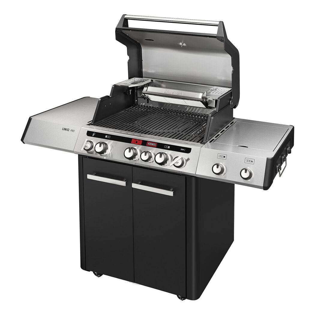 Gasgrill 'Cruster IK Uniq Pro 3' schwarz, silber 147 x 121 x 69,5 cm