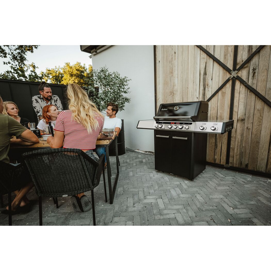 Gasgrill 'Cruster IK Uniq Pro 3' schwarz, silber 147 x 121 x 69,5 cm