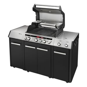 Gasgrill 'Cruster IK Kitchen Uniq Pro 3' schwarz, silber 147 x 121 x 69,5 cm