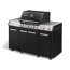 Gasgrill 'Cruster IK Kitchen Uniq Pro 3' schwarz, silber 147 x 121 x 69,5 cm