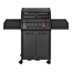 Gasgrill 'Monroe Pro3SIK Turbo Shadow' schwarz 143,5 x 118,5 x 58 cm