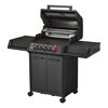 Gasgrill mit offenem Deckel