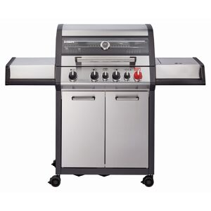 Gasgrill 'Monroe Pro 4 SIK Turbo' silber/schwarz 153,5 x 118,5 x 58 cm