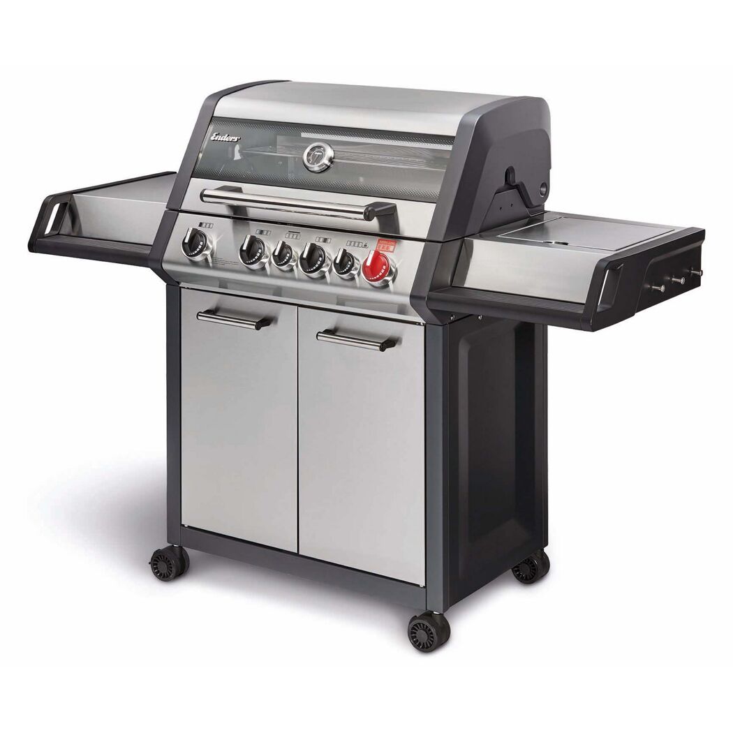 Gasgrill mit vier Brennern und Deckelthermometer