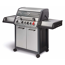 Gasgrill 'Monroe Pro 4 SIK Turbo' silber/schwarz 153,5 x 118,5 x 58 cm