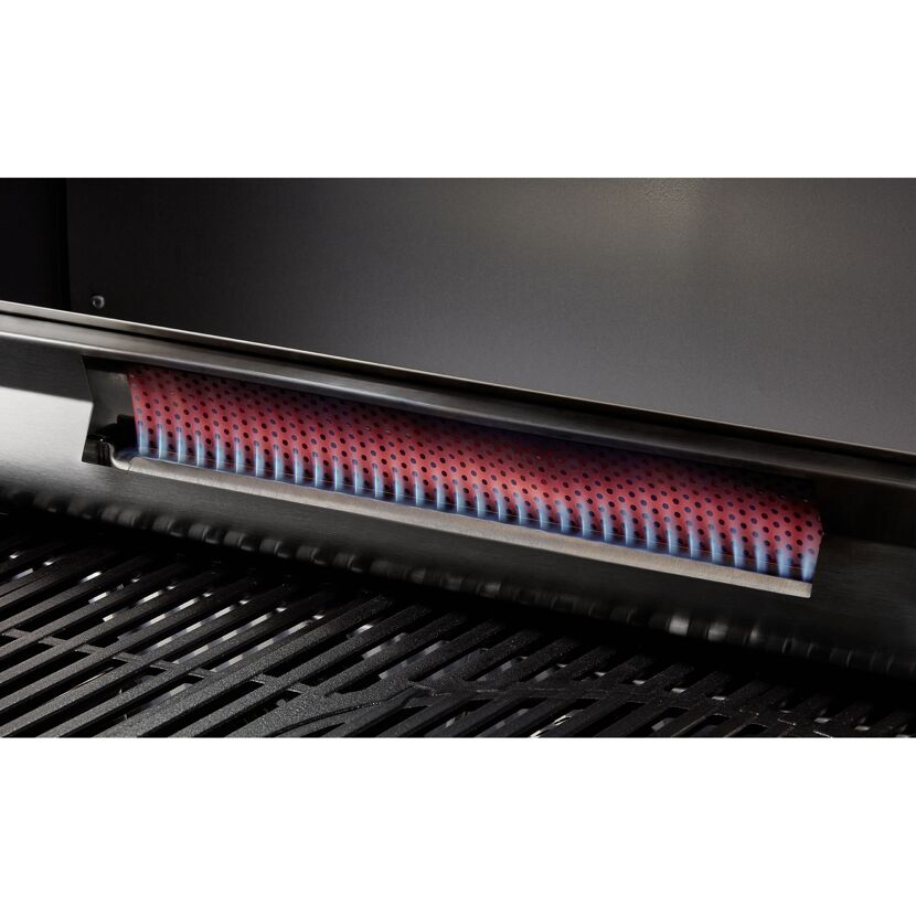 Gasgrill mit blauen Flammen