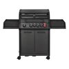 Gasgrill 'Monroe Pro4SIK Turbo Shadow' schwarz 153,5 x 118,5 x 58 cm
