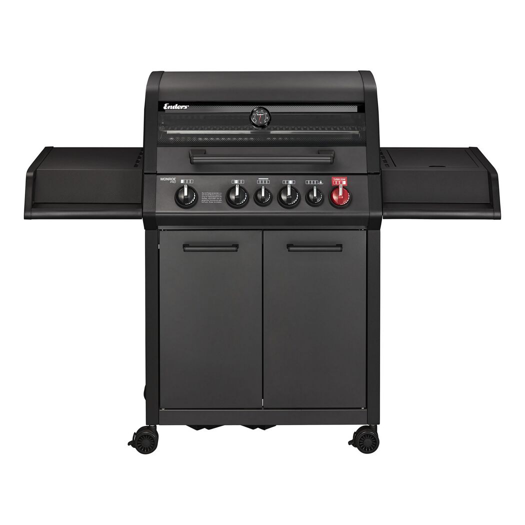 Gasgrill 'Monroe Pro4SIK Turbo Shadow' schwarz 153,5 x 118,5 x 58 cm