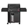 Gasgrill 'Monroe Pro4SIK Turbo Shadow' schwarz 153,5 x 118,5 x 58 cm
