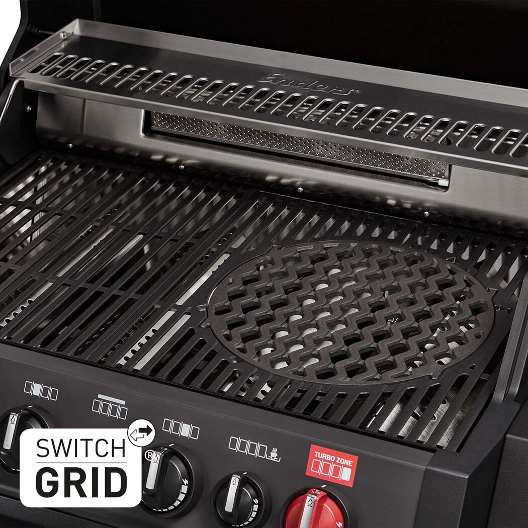 Gasgrill 'Monroe Pro4SIK Turbo Shadow' schwarz 153,5 x 118,5 x 58 cm