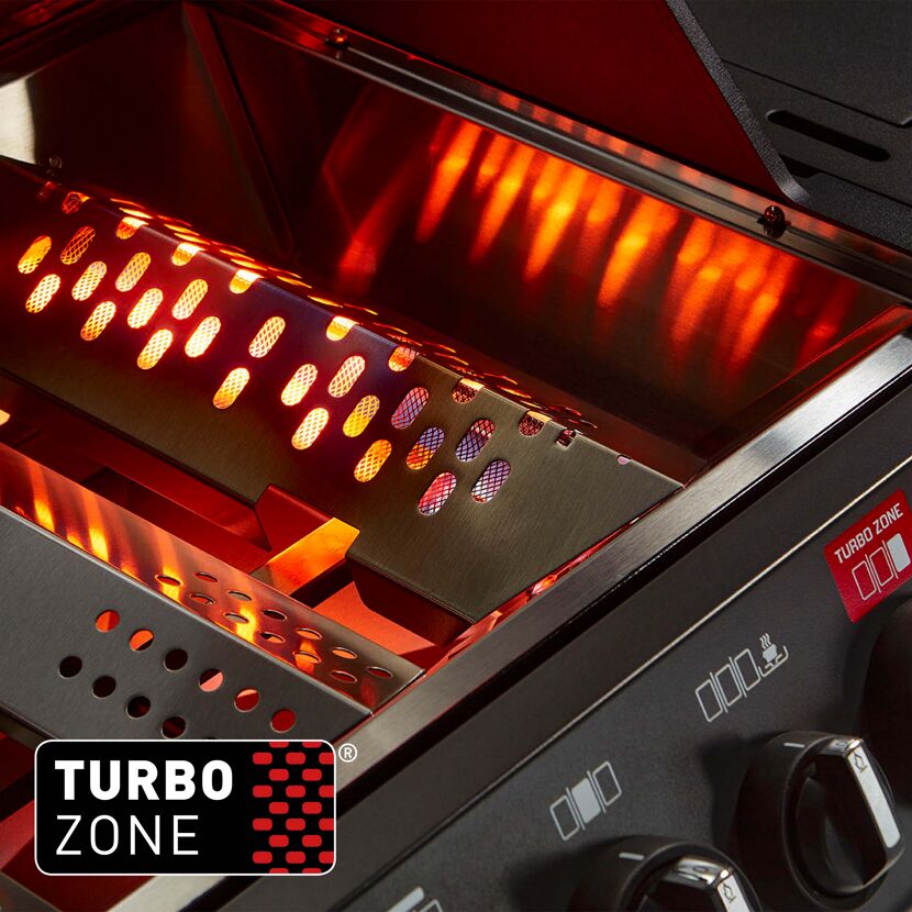 Gasgrill 'Monroe Pro4SIK Turbo Shadow' schwarz 153,5 x 118,5 x 58 cm