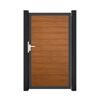 Einzeltor 'BasicLine' Universal DIN Eichefarben dunkel/anthrazit 100 x 180 cm
