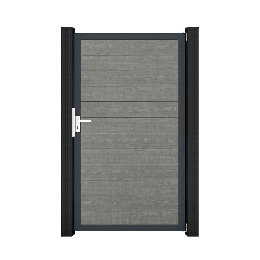 Einzeltor 'BasicLine' Universal DIN grau/anthrazit 100 x 180 cm