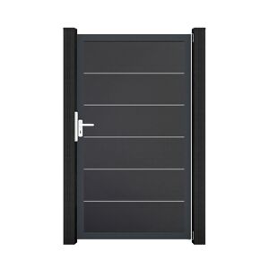 Einzeltor 'BasicLine Premium' Universal DIN anthrazit/anthrazit 100 x 180 cm