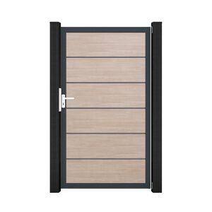 Einzeltor 'BasicLine Premium' Universal DIN Eichefarben hell/anthrazit 100 x 180 cm