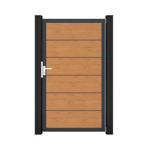 Einzeltor 'BasicLine Premium' Universal DIN Eichefarben Braun 100 x 180 cm
