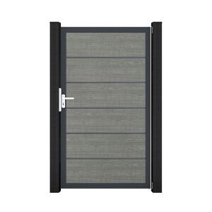 Einzeltor 'BasicLine Premium' Universal DIN grau/anthrazit 100 x 180 cm