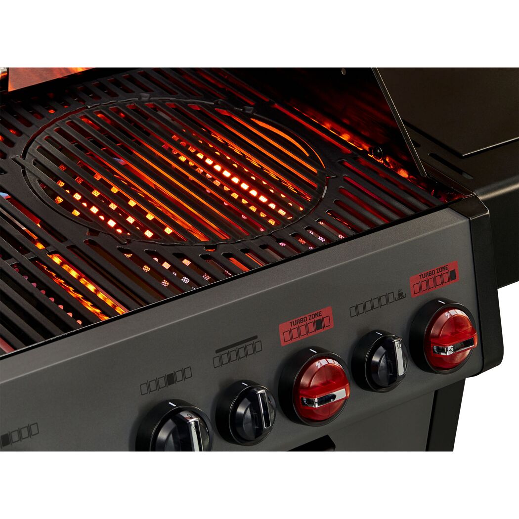 Gasgrill mit beleuchteten Drehreglern