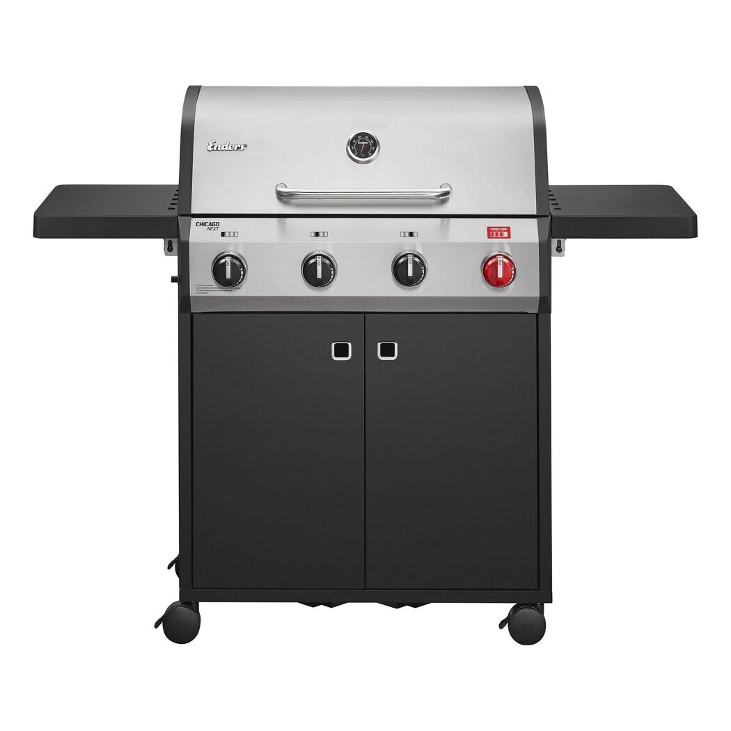 Gasgrill 'Chicago Next 4 R Turbo' schwarz, silber 134,5 x 108 x 51 cm