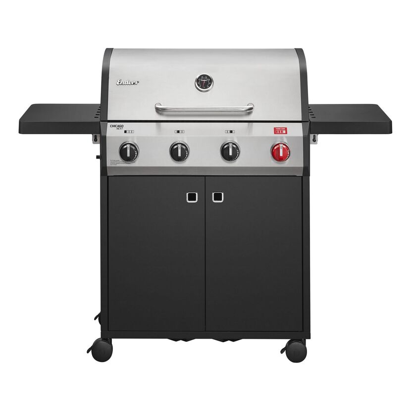 Gasgrill 'Chicago Next 4 R Turbo' schwarz, silber 134,5 x 108 x 51 cm