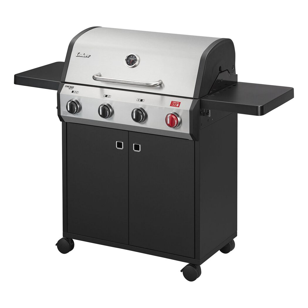 Gasgrill 'Chicago Next 4 R Turbo' schwarz, silber 134,5 x 108 x 51 cm