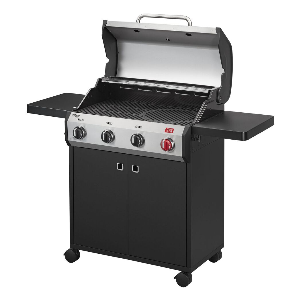 Gasgrill 'Chicago Next 4 R Turbo' schwarz, silber 134,5 x 108 x 51 cm