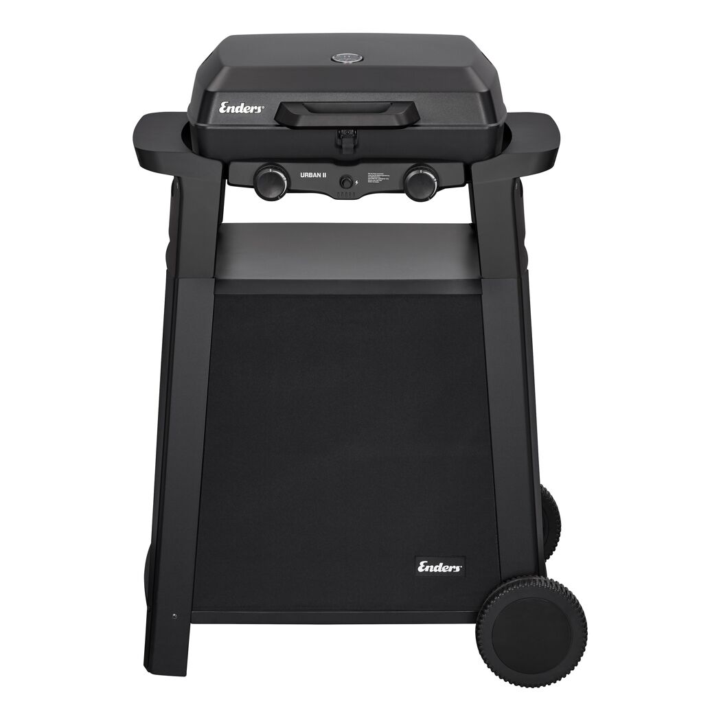 Gasgrill auf einem Trolley mit Rollen