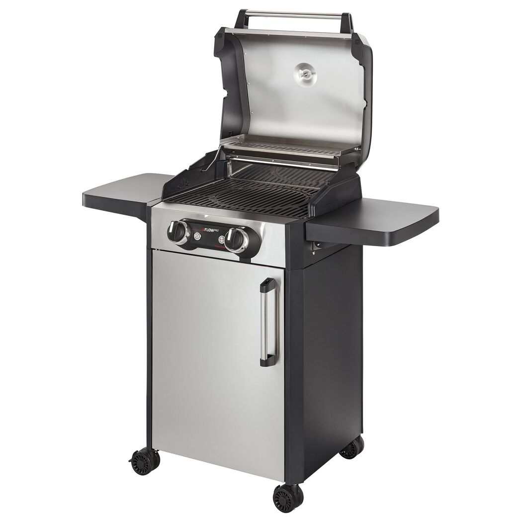Gasgrill mit geöffnetem Deckel