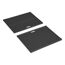 Zwei schwarze Grillplatten