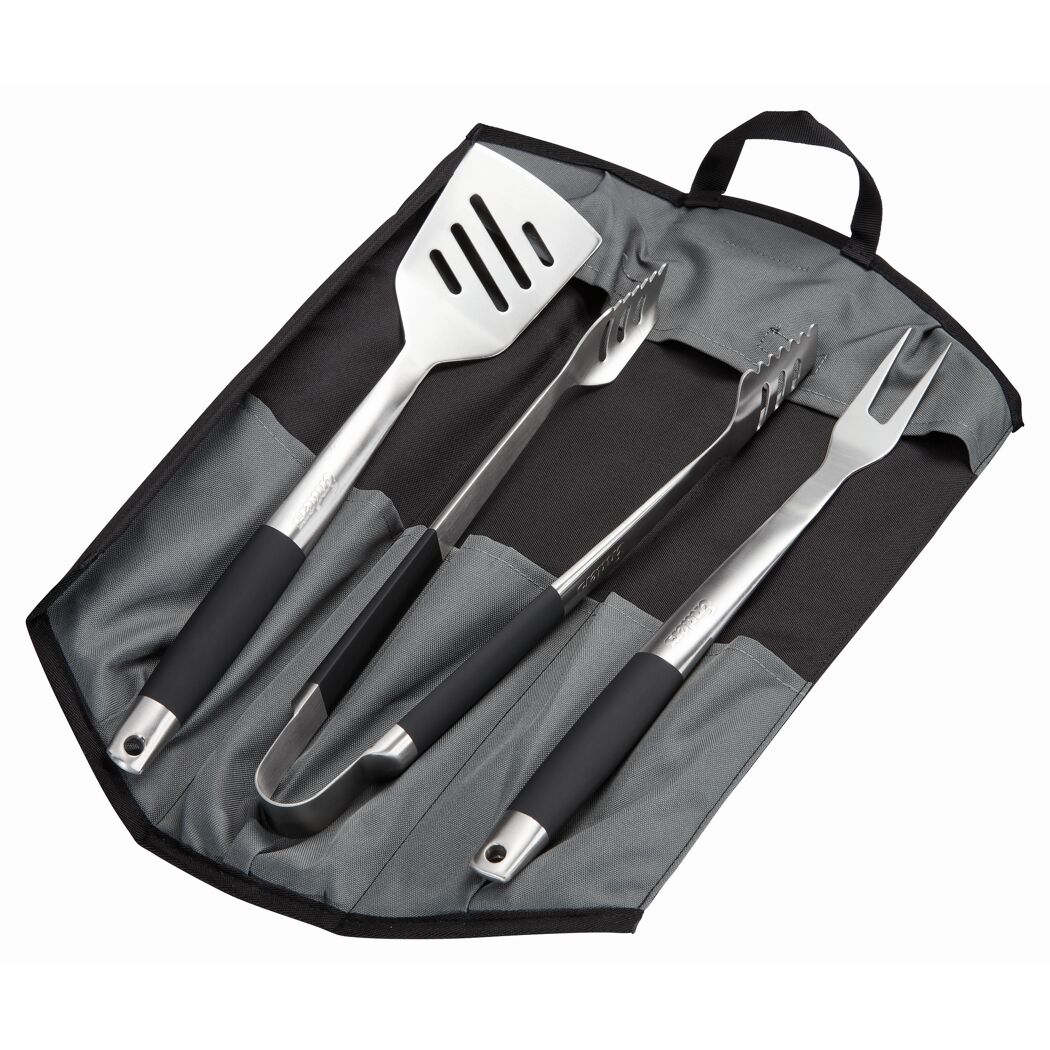 Grillbesteckset 'Premium' Edelstahl 3-teilig