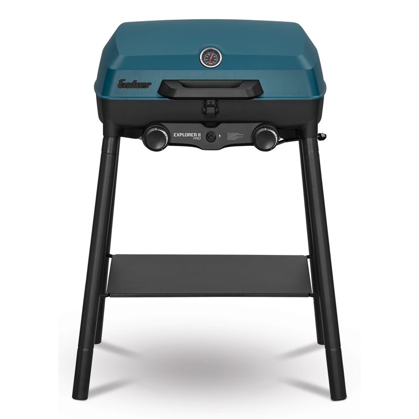 Gasgrill 'Explorer II Pro Caravon' blau/schwarz 60 x 81 x 48 cm