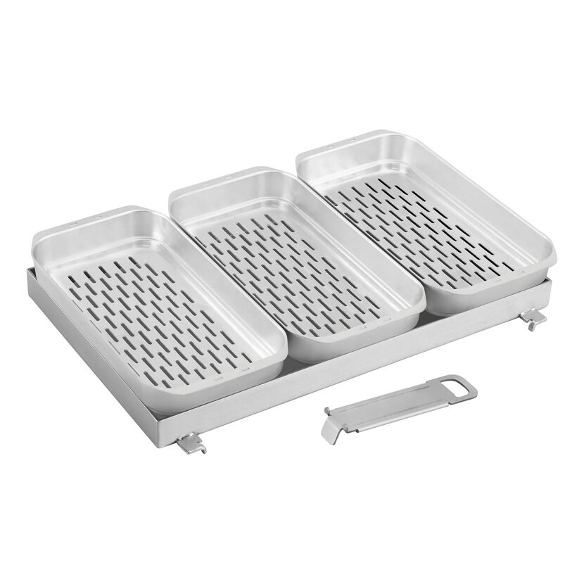 Grillpfanne mit drei Körben