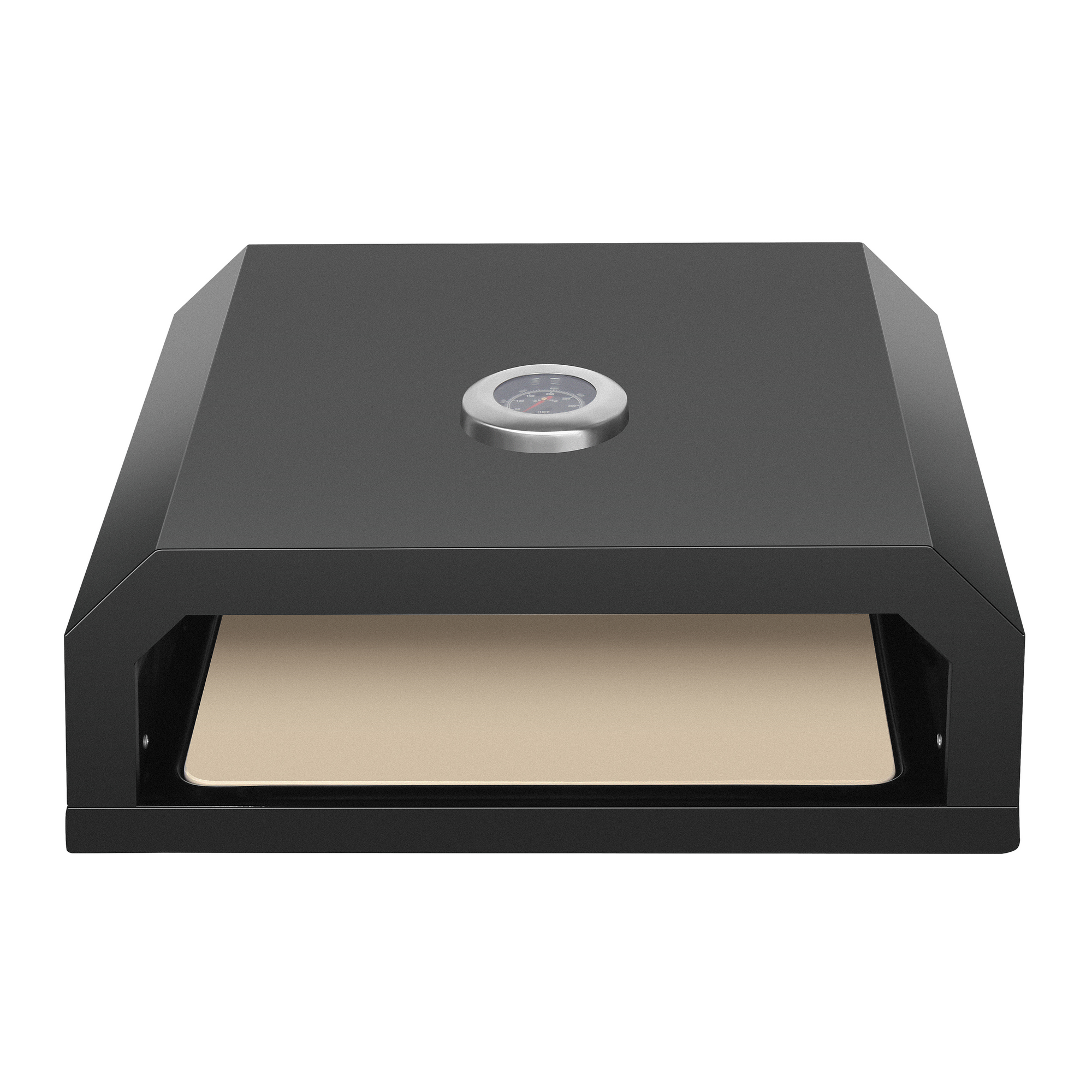 Pizzaaufsatz 'Neapel' Stahl schwarz pulverbeschichtet 40 x 15 x 35 cm