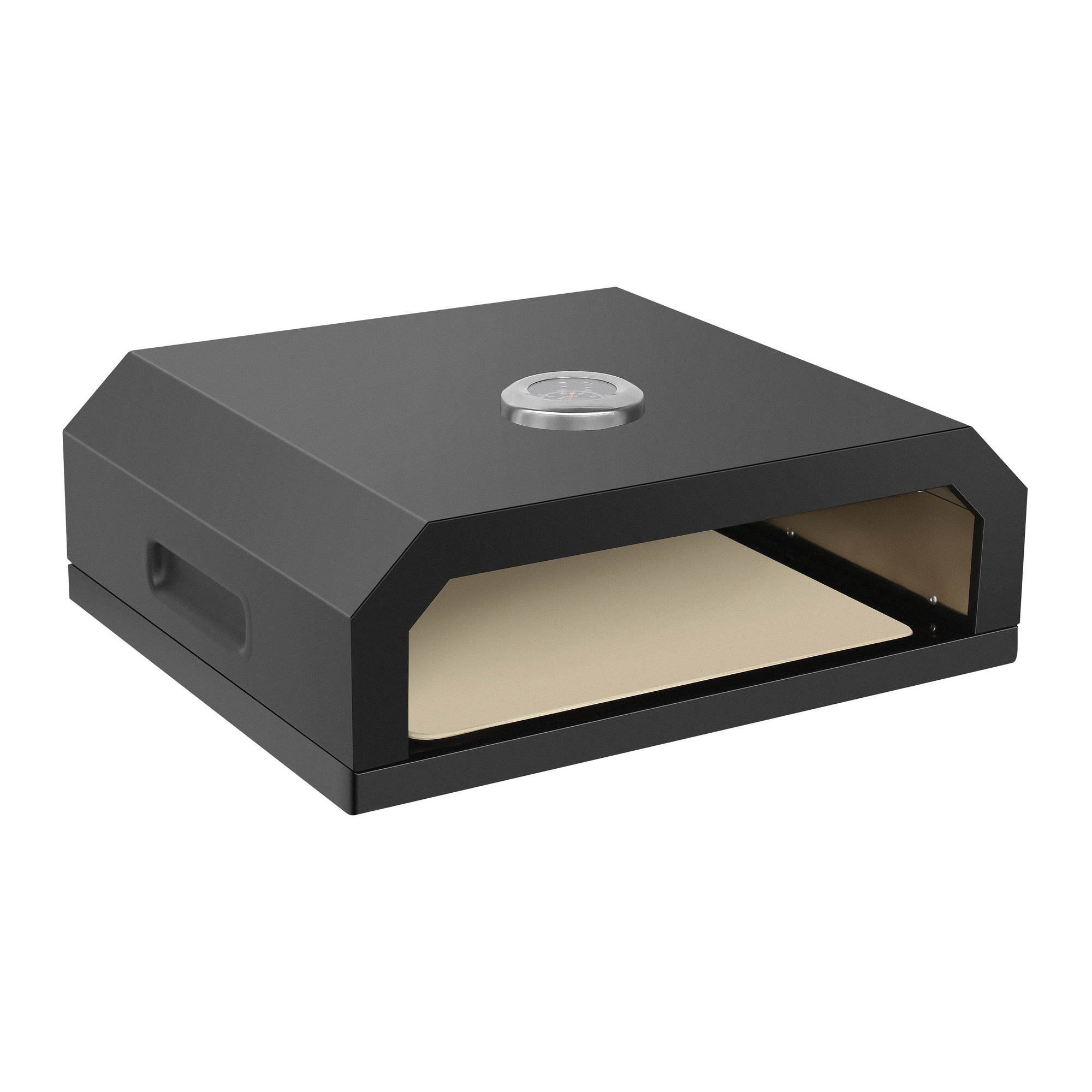 Pizzaaufsatz 'Neapel' Stahl schwarz pulverbeschichtet 40 x 15 x 35 cm