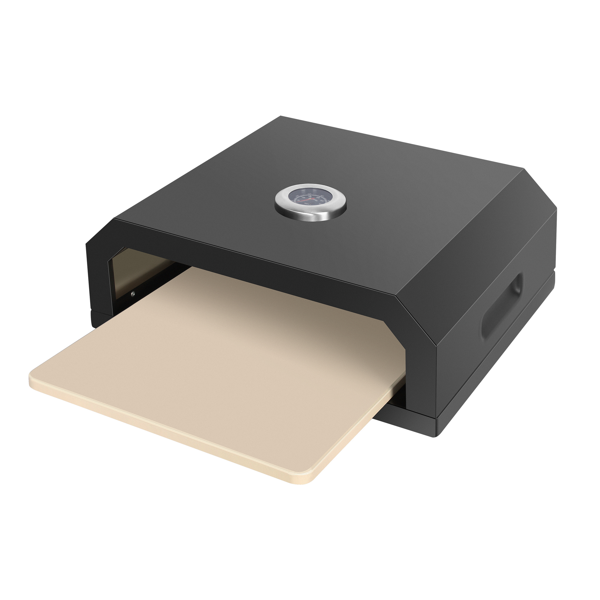 Pizzaaufsatz 'Neapel' Stahl schwarz pulverbeschichtet 40 x 15 x 35 cm