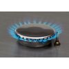 Blaue Gasflamme an einem Gasherd