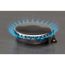 Blaue Gasflamme an einem Gasherd