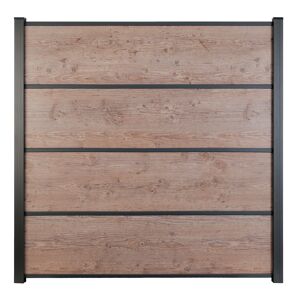 Steckzaun 'Premo' HPL Holzoptik 180 x 180 cm