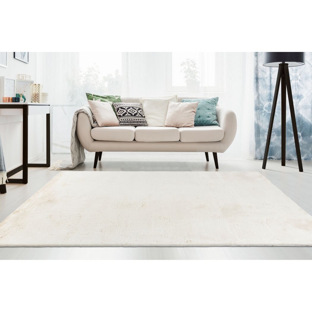 Kunstfell-Teppich 'Emotion' creme 120 x 170 cm